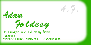 adam foldesy business card